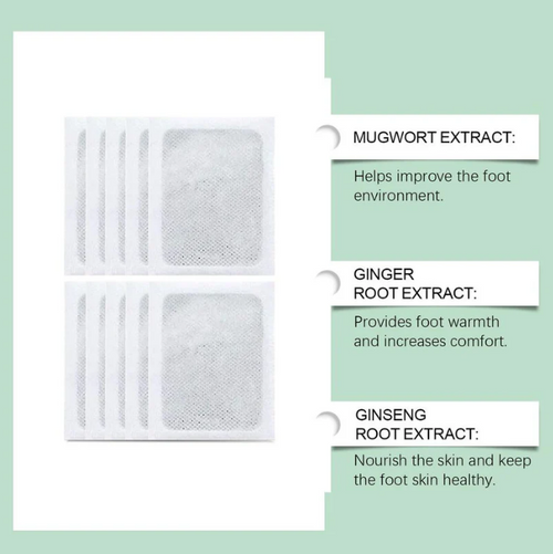 100% Herbal & Gentle Ingredient Detox Ginger Foot Pads (Pack of 2) 20 Patches
